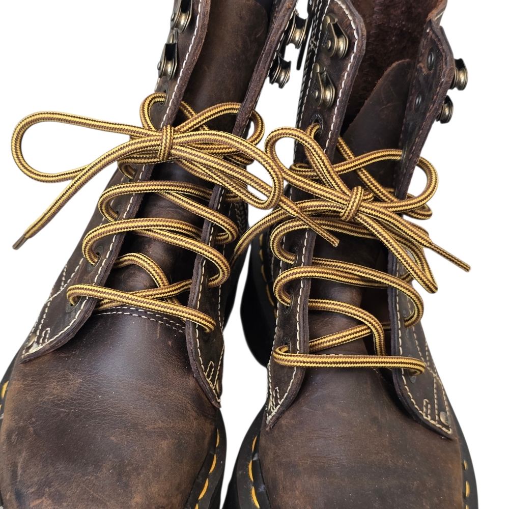 Dr. Martens Women's 6 Jadon Arc Crazy Horse Brown Leather Platform Lace-Up Boots - Picture 6 of 15